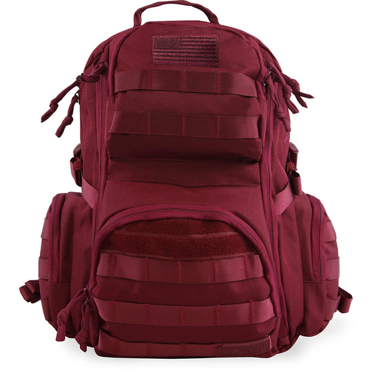 Crusher Backpack | Tactical Day Pack | Multiple Pockets | Best Day Pack | Hiking | Range | #color_burgundy