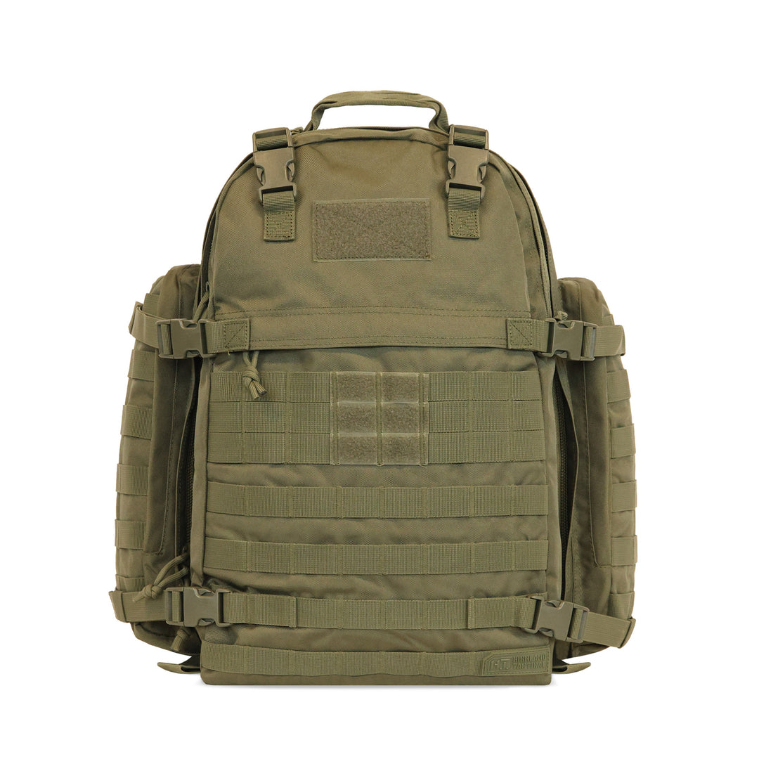 Large 3 Day Backpack | Black Backpack | Black Go Bag | Hiking | Camping   #color_dark-green