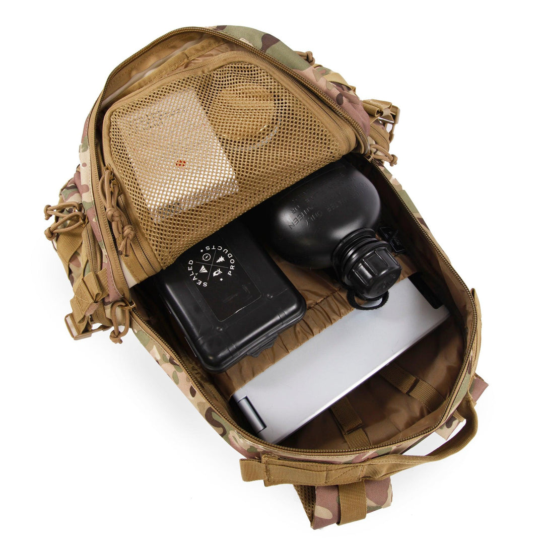 Crusher Backpack | Tactical Day Pack | Mesh Pockets | Laptop Pockets | Hiking Bag    #color_camo