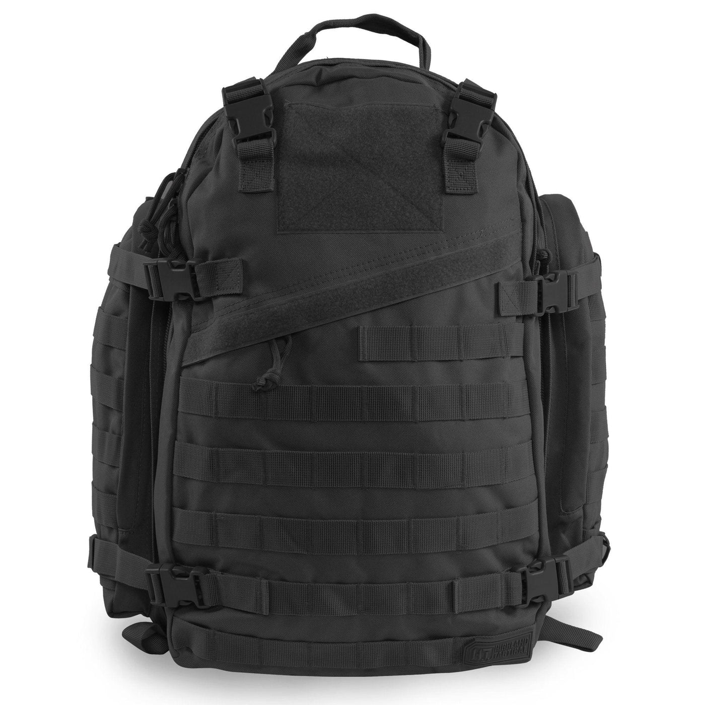 Large 3 Day Backpack | Black Backpack | Black Go Bag | MOLLE Webbing  #color_black