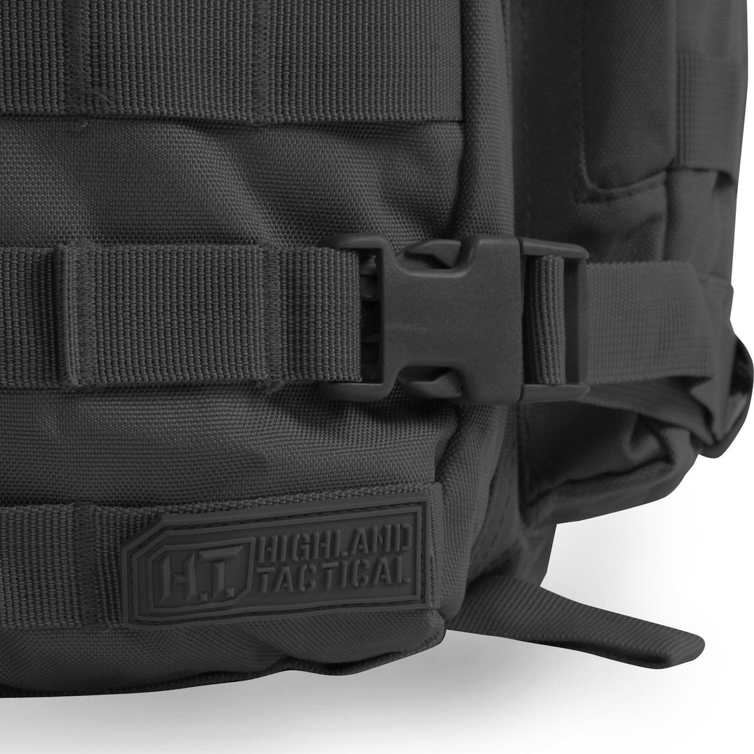 Large 3 Day Backpack | Black Backpack | Black Go Bag | Highland Tactical Gear     #color_black
