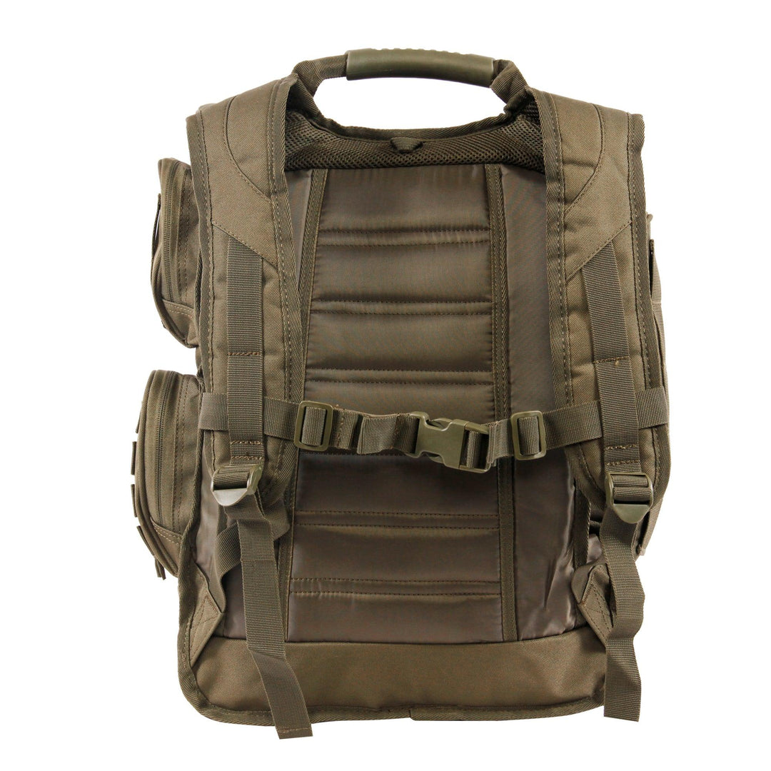 Agent Backpack | Yoked Shoulder Straps | Back Padding   #color_dark-green-olive-drab