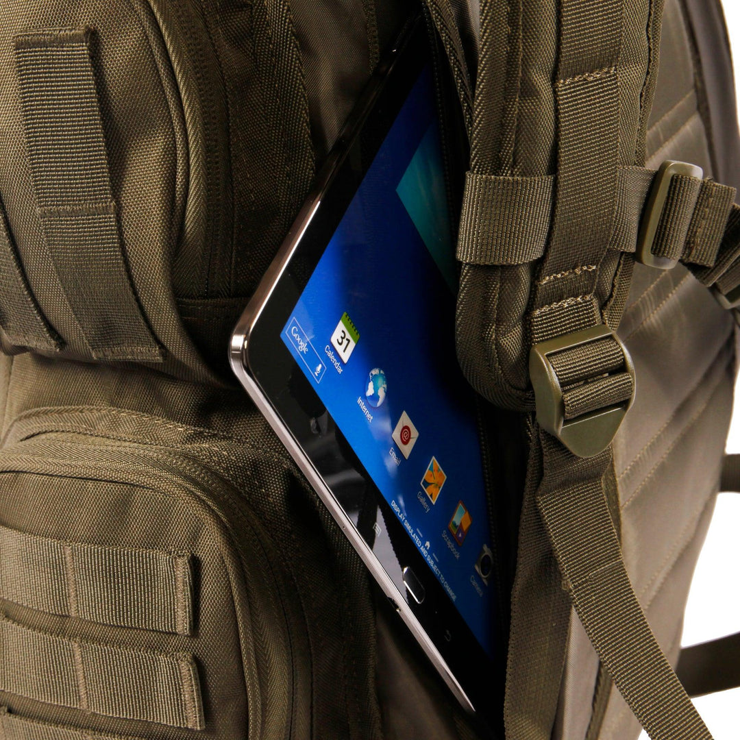 Agent Tactical Bag, Hidden Tablet or Laptop Pocket   #color_dark-green-olive-drab