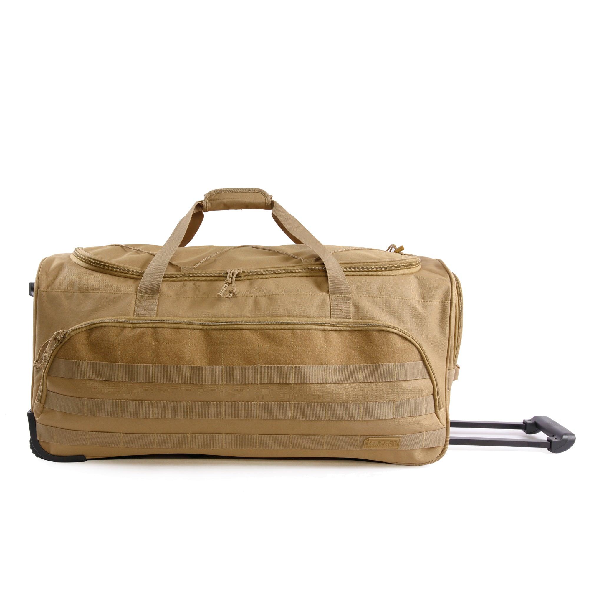 (取寄) ハイランドタクティカル 30インチ スクアッド ローリング ダッフル バッグ - デザート HIGHLAND TACTICAL 30” Squad Rolling Duffel Bag - Desert  Desert Squad Rolling Duffel | Large Rolling Duffel Bag | Highland Tactical