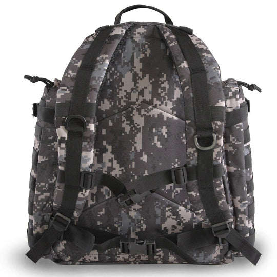 Large 3 Day Backpack | Black Digi Camo | Black Camo | MOLLE Webbing | Large Padded Shoulder Straps |  Waist Strap |   #color_black-digi-camo