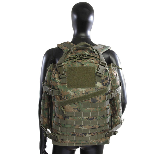 Large 3 Day Backpack |Green Digi Camo | Green Camo | MOLLE Webbing | Large Velcro Patch    #color_green-digi-camo
