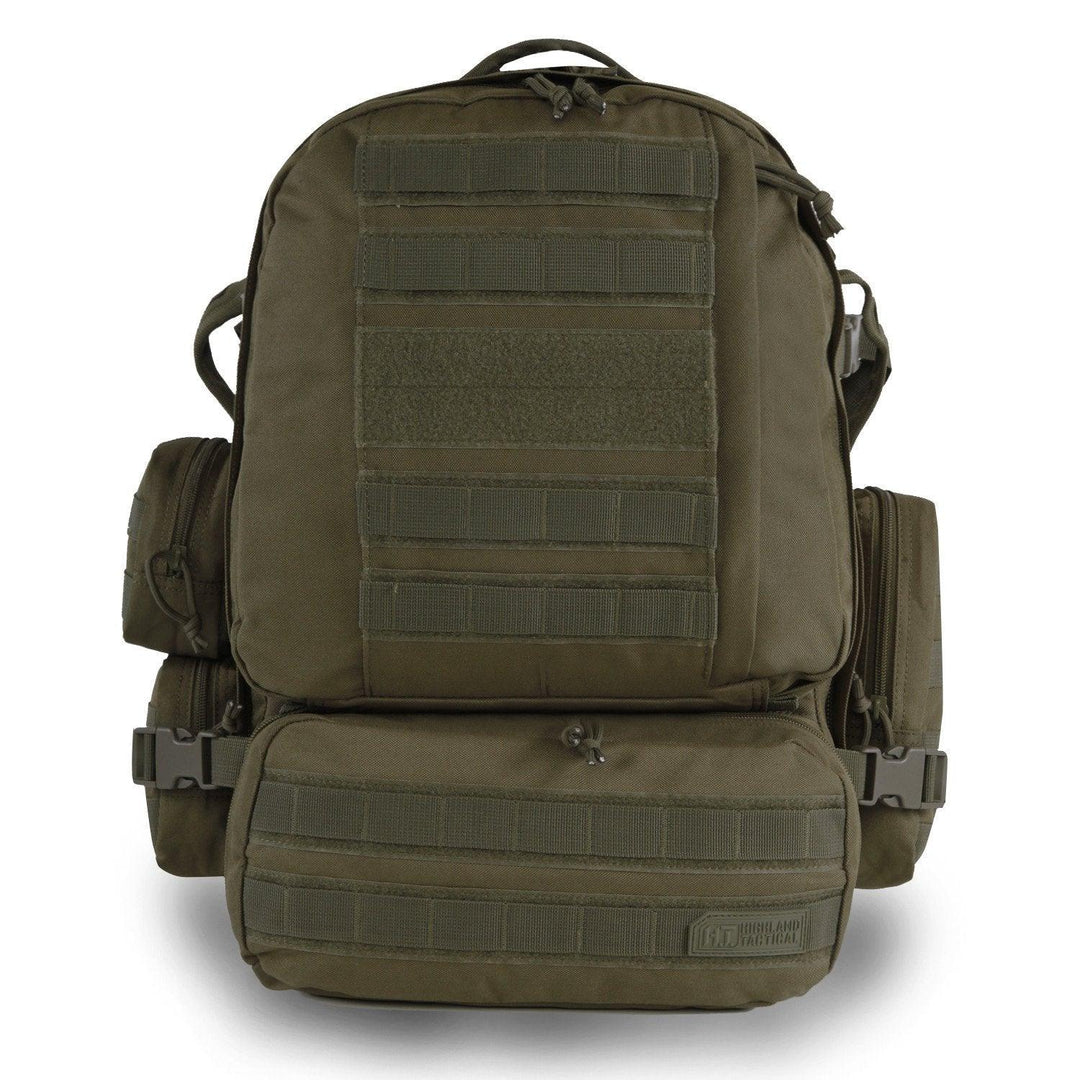 allintitle molle hiking backpack Style 1000D 35L, Khaki Aluminum Frame System Tactical Backpack for Men,Military Molle