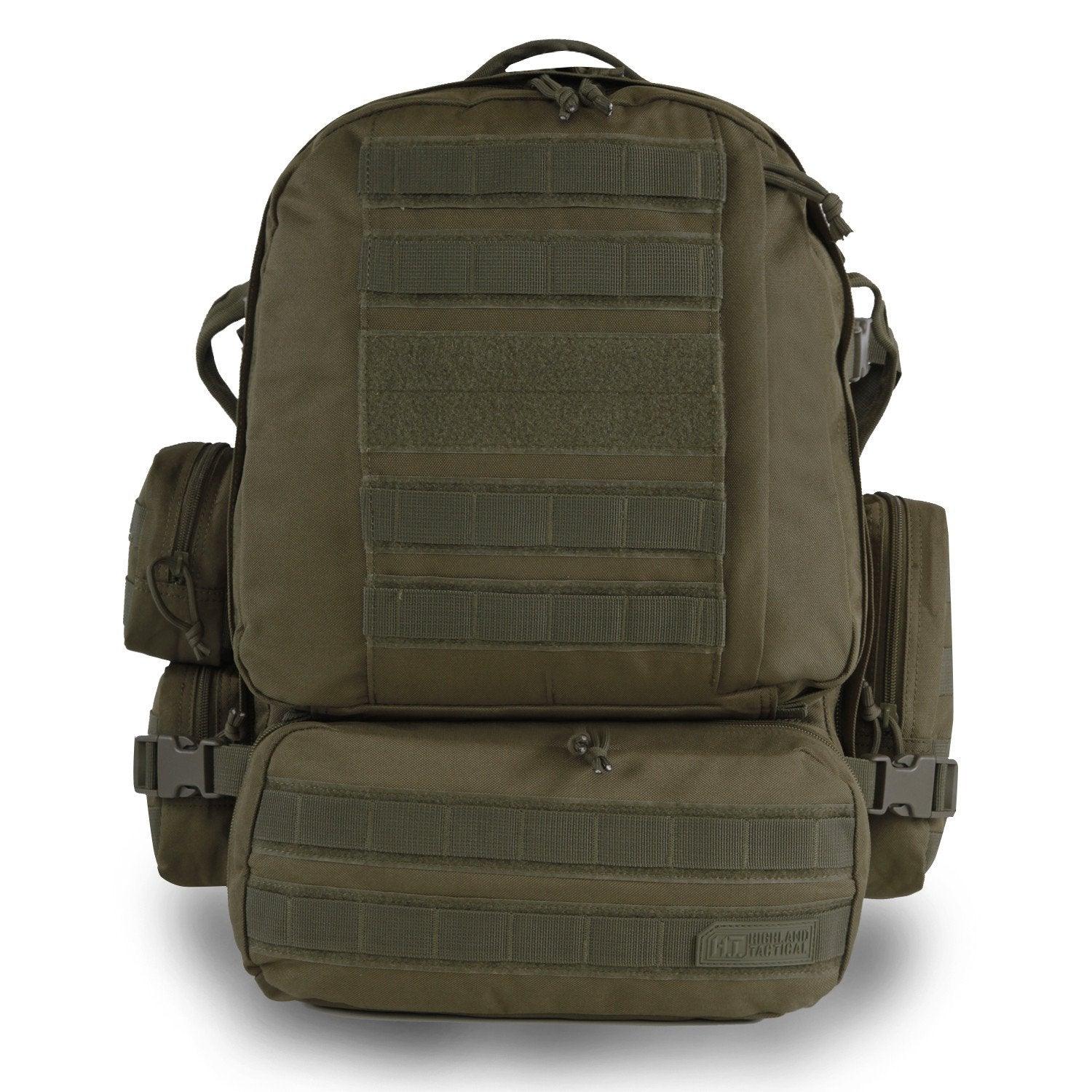 Highland Tactical Apollo Heavy Duty Tactical Backpack (Black)