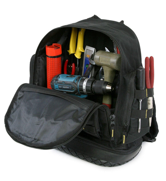 Task tool backpack with tools inside